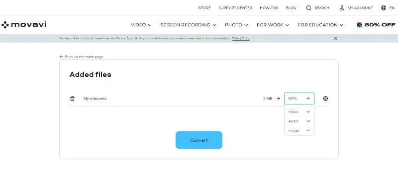 Convert videos online 3